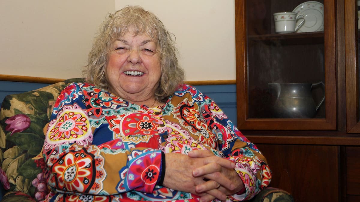 Photo of Easterseals NH Adult Day client, Nancy smiling.