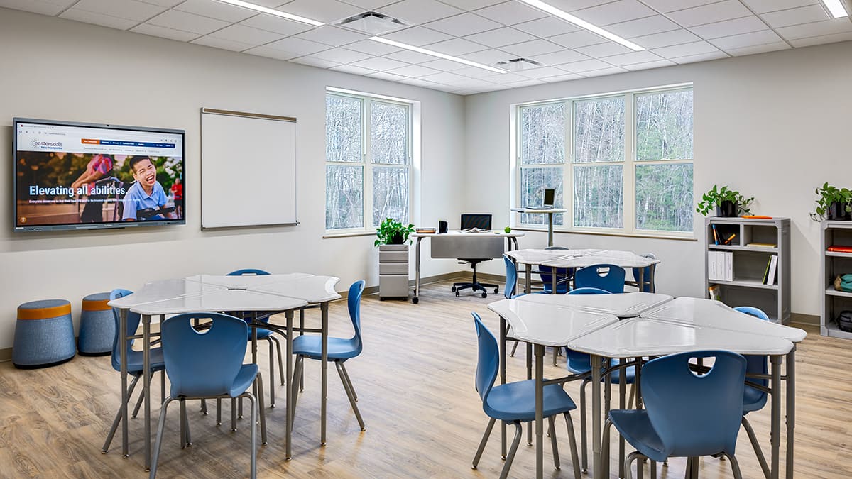 A classroom in Easterseals NH's New Gammon Academy New School