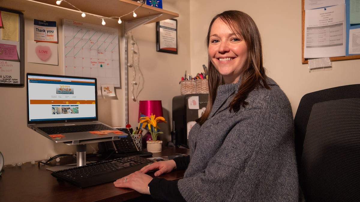 karin linden at her office