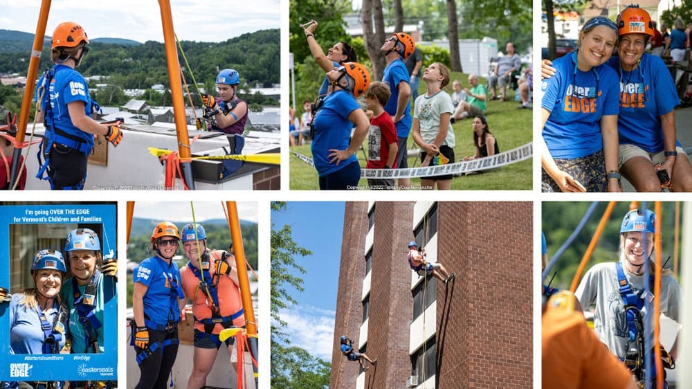 Gallery of photos taken from the 2023 Easterseals VT Over the Edge Event