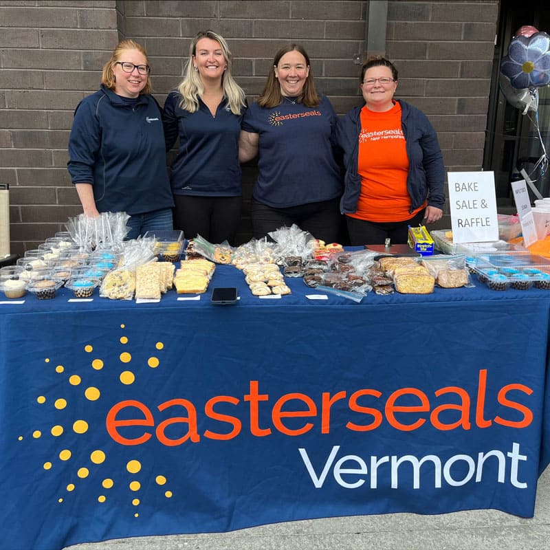Easterseals VT staff volunteering at the Bennington VT bake sale.