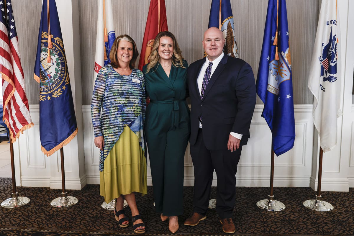 From left: Maureen Beauregard, President and CEO of Easterseals NH & VT; Ana McKenna, Interim Program Director of the Easterseals NH Military & Veterans Campus; and Bryan Bouchard, Chair of the Easterseals NH & VT Board of Directors.